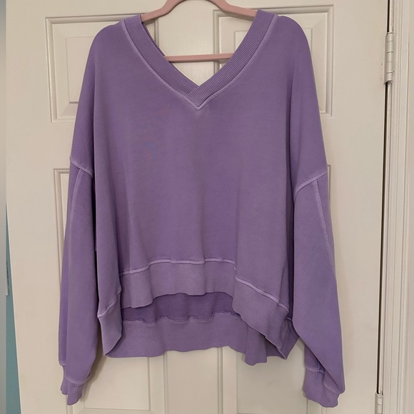 house party sweatshirt (purple wash) - aerie! - Picture 3 of 3